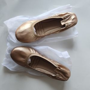 Ollio Rose Gold Ballet Flats